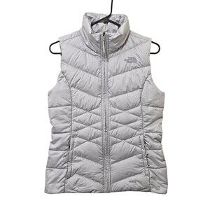 THE NORTH FACE Aconcagua 550 Goose Down Puffer Vest Light Gray Women's Small